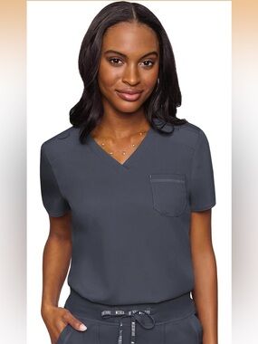Med Couture Women’s XS Gray Scrub Top Uniform Top